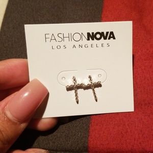 Fashion nova cross earrings